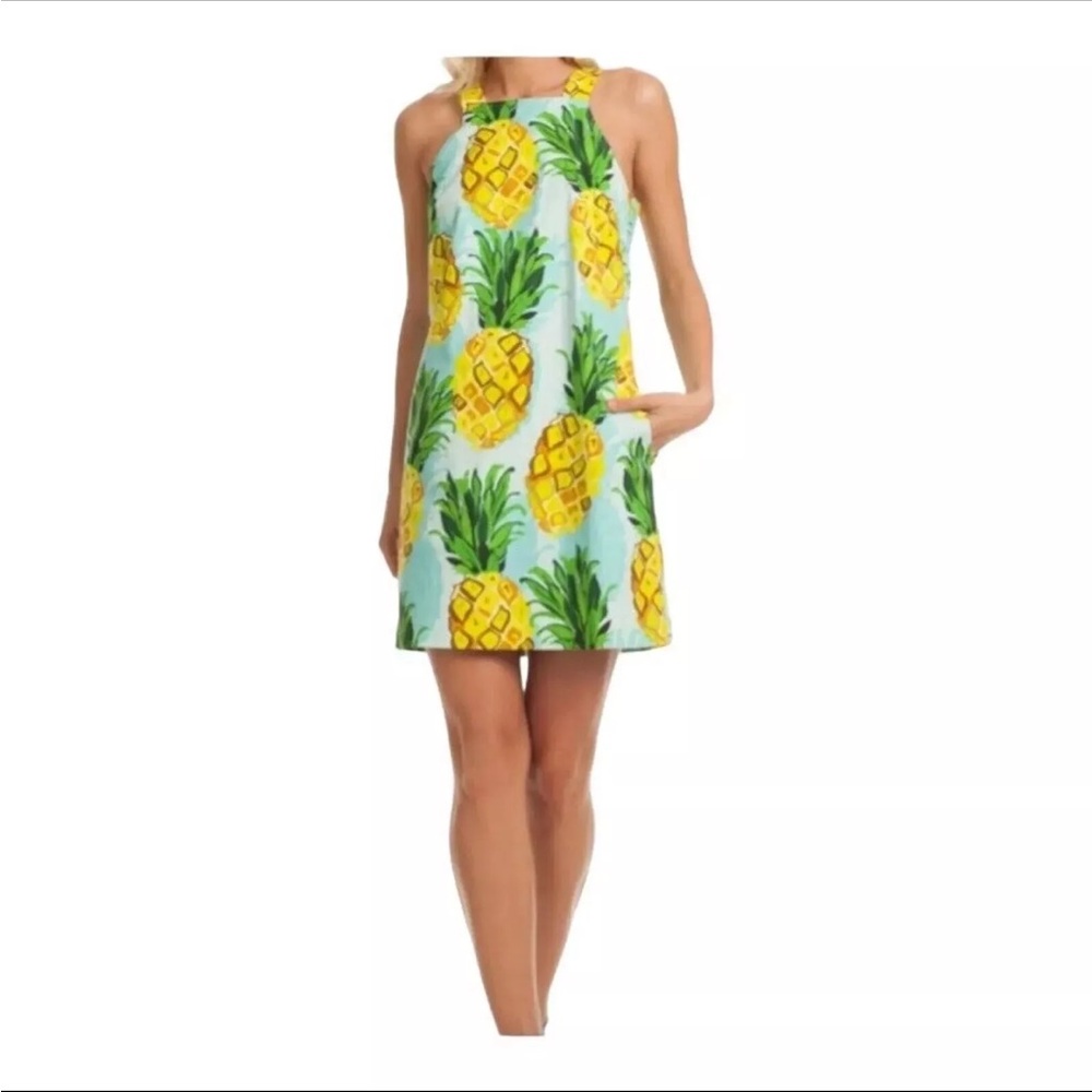 Trina Turk pineapple Felisha shift dress size 2